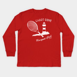 Cabot Cove Racquet Club - Distressed Kids Long Sleeve T-Shirt